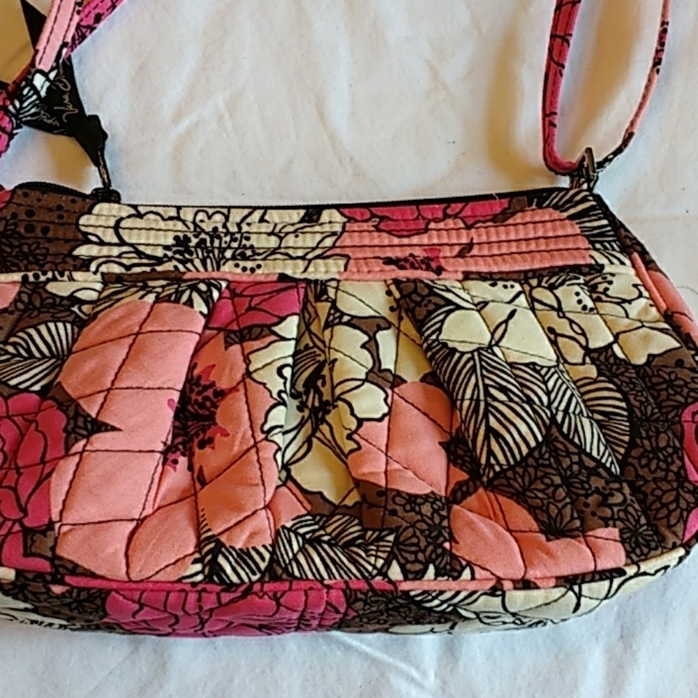 Vera Bradley Mocha Rouge Mini Bag or Cross body